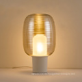 Neue meistverkaufte Hotelbeleuchtung Bernsteinglas dekorative LED-Tischlampe